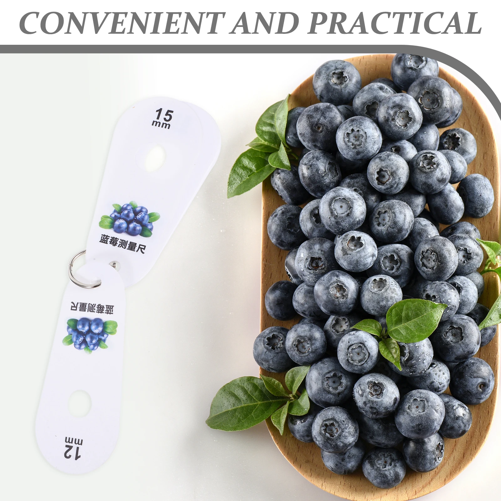 

2pcs Blueberry Measuring Ruler High Precision Plastic Gauge Size Caliper Tool Fruit Diameter Measurement Cherry Grading Kitchen
