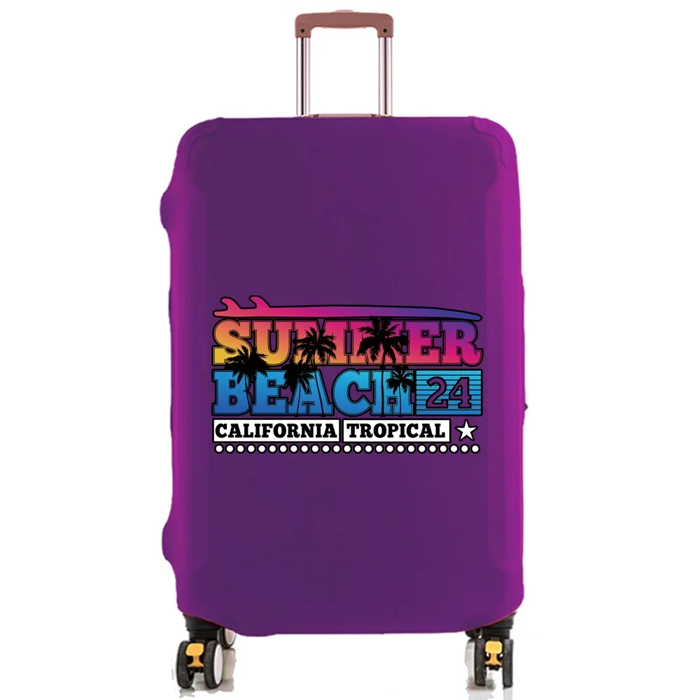 Purple Travel Luggage Protective Cover Holiday Traveling Essentials for 18-32 Inch Print Elastic Trolley Dust Protector Suitcase