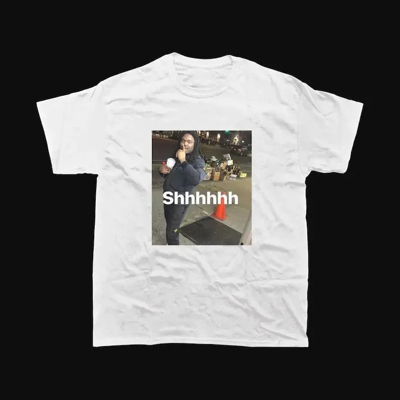 LUCKI 'Shhhhhh' Graphic T-Shirt, Lucki Merch, Meme Shirt, Rapper Shirt, Adult Funny T-shirt, Gift for Woman and Man Graphic Tee