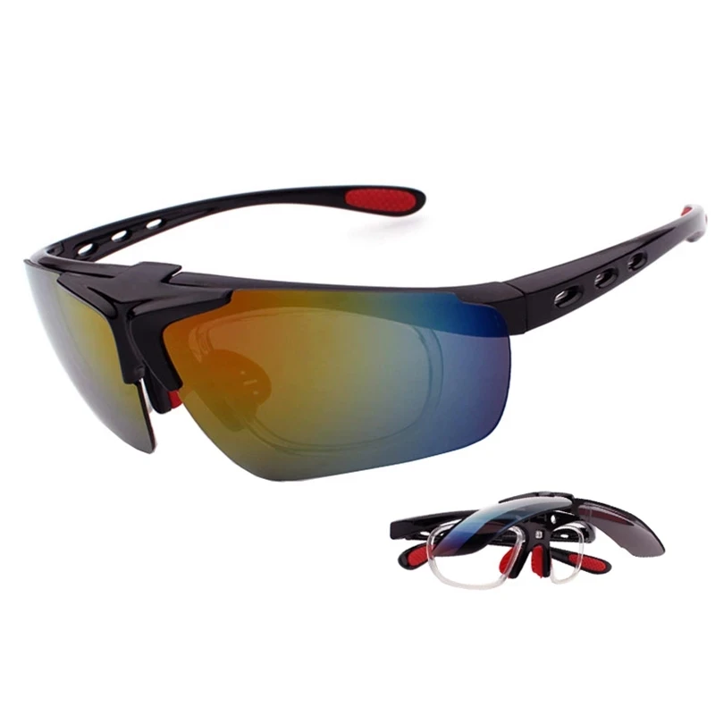 UV400 Riding Cycling Glasses with Myoipa Frame Flip-up MTB Bicycle Road Bike Sunglasses Outdoor Hiking Fishing Hunting Eyewear