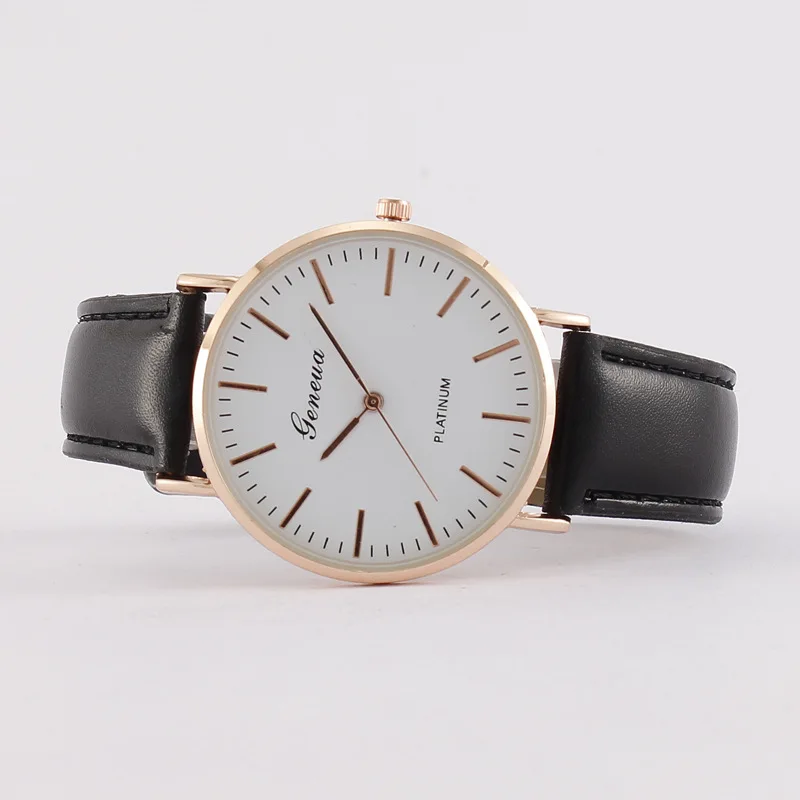 Men Quartz Watch Minimalist Ultra Thin Leather Strap Casual Male Wristwatch Geneva Classic Business Casual Stylish Boy Gifts