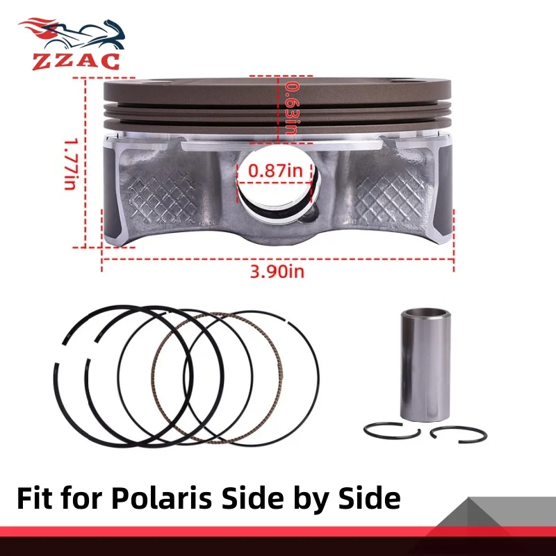 Kit de Pistón y Anillos STD de 99 mm para Motocicleta Polaris Side by Side Ranger 570 14-21 Ranger SP 570 RZR 570 14-22 2204733