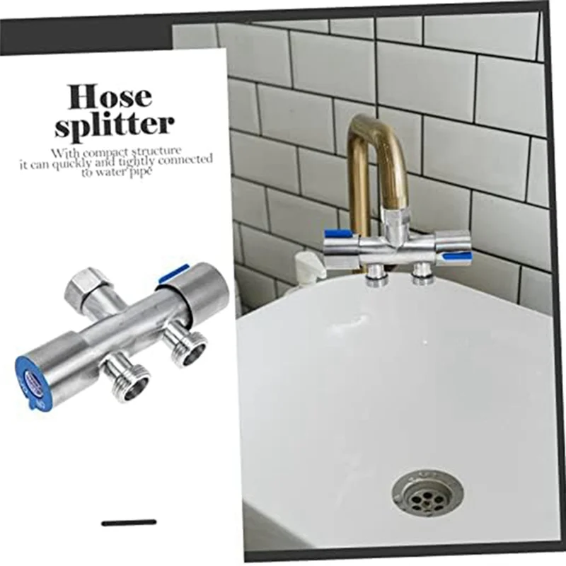

-PQWN 2Pcs Faucet Shunt Outdoor Hose Outdoor Plug Adapter Water Hose Connector Hose Splitter Two Way Tap Splitter Machine
