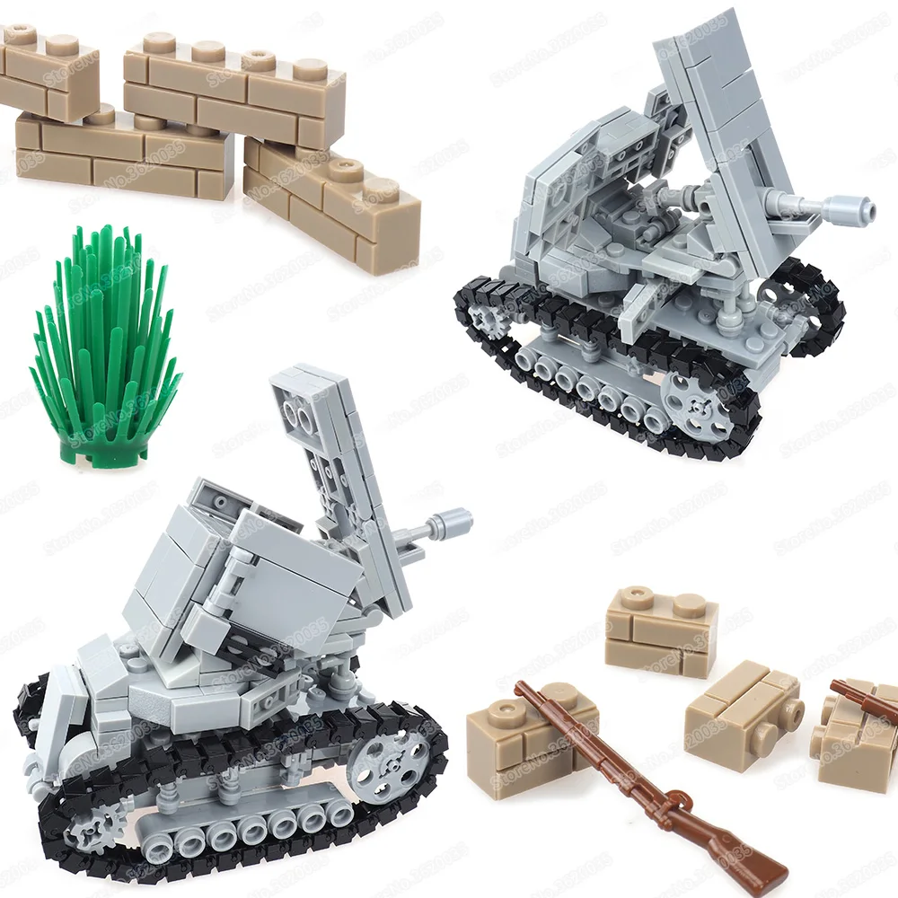 Military World Of Tanks SU18 Self-propelled Artillery Building Block Assemble WW2 Figures War Weapons Model Child Gift Boy Toy