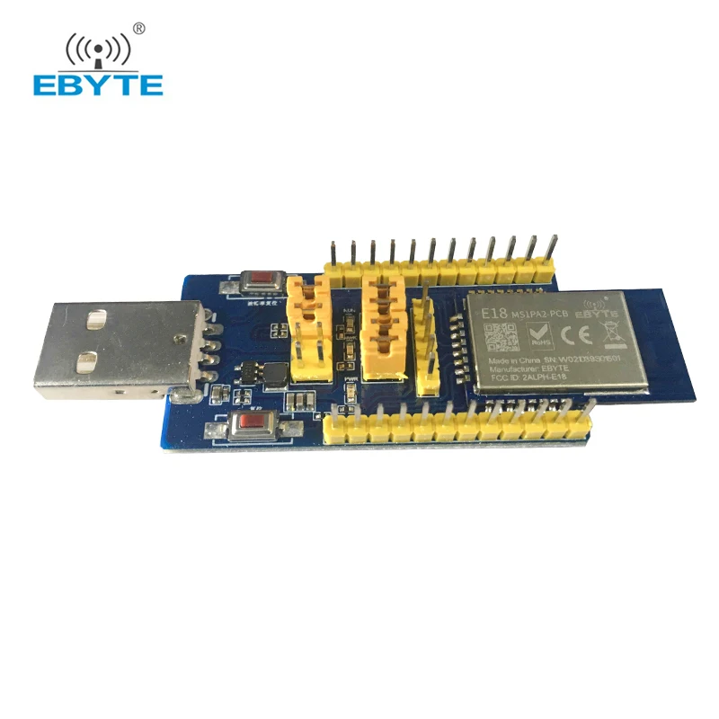 CH340G Zigbee Module USB Test Board Kit 2.4GHz 20dBm Wireless RF Module EBYTE E18-TBH-01 Size 50.5*25mm USB Test Board Kit