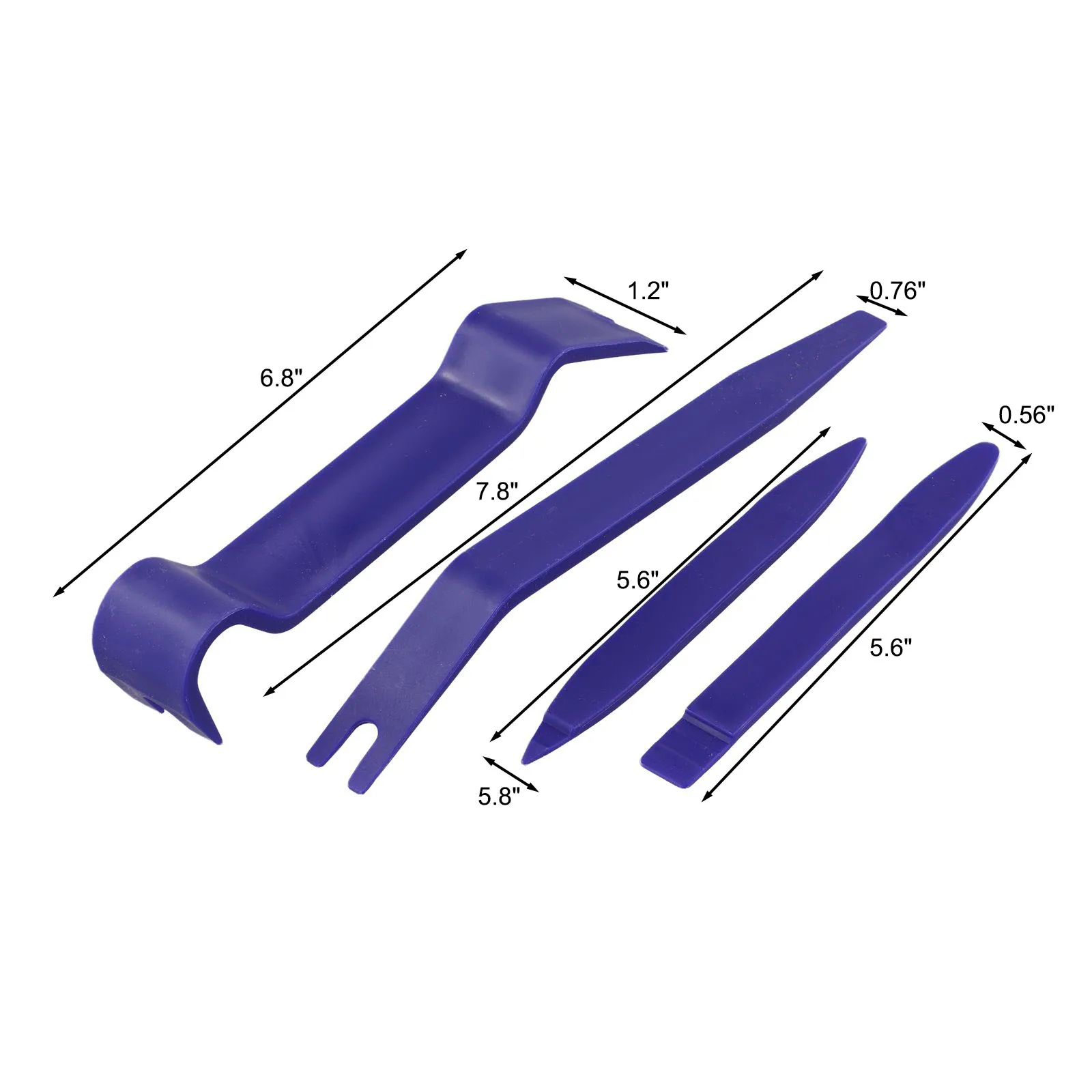 4-piece Car Audio Trim Removal Tool Kit Blue Automotive Trim Removal Kit Panel Door Pry Instrument Panel Clip Plastic