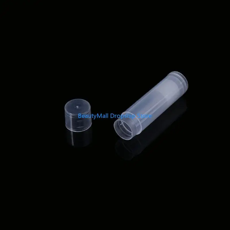 40JD 50PCS 5ML Cosmetic Empty Chapstick Lip Gloss Lipstick Balm Tube + Cap Container