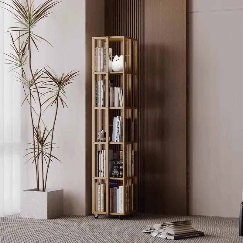 Rotating bookshelf Floor-to-ceiling children's shelf Bookcase Simple  picture book storage Simple home student multi-layer