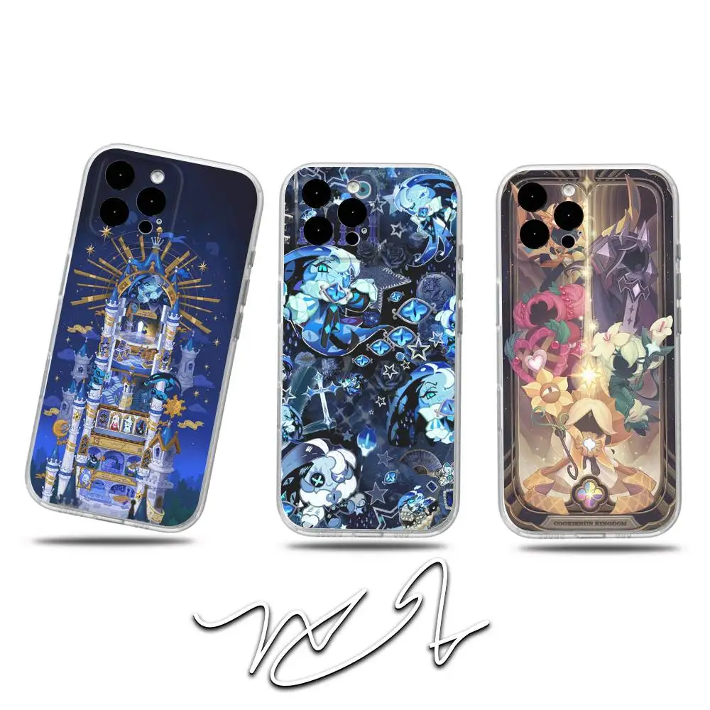 

C-Cookie-Run-es KingdomS Phone Case For iPhone 17,16,15,14,13,12,11 Pro,Max,Plus,X,XS,XR,SE4,E Mini Transparent Soft Cover