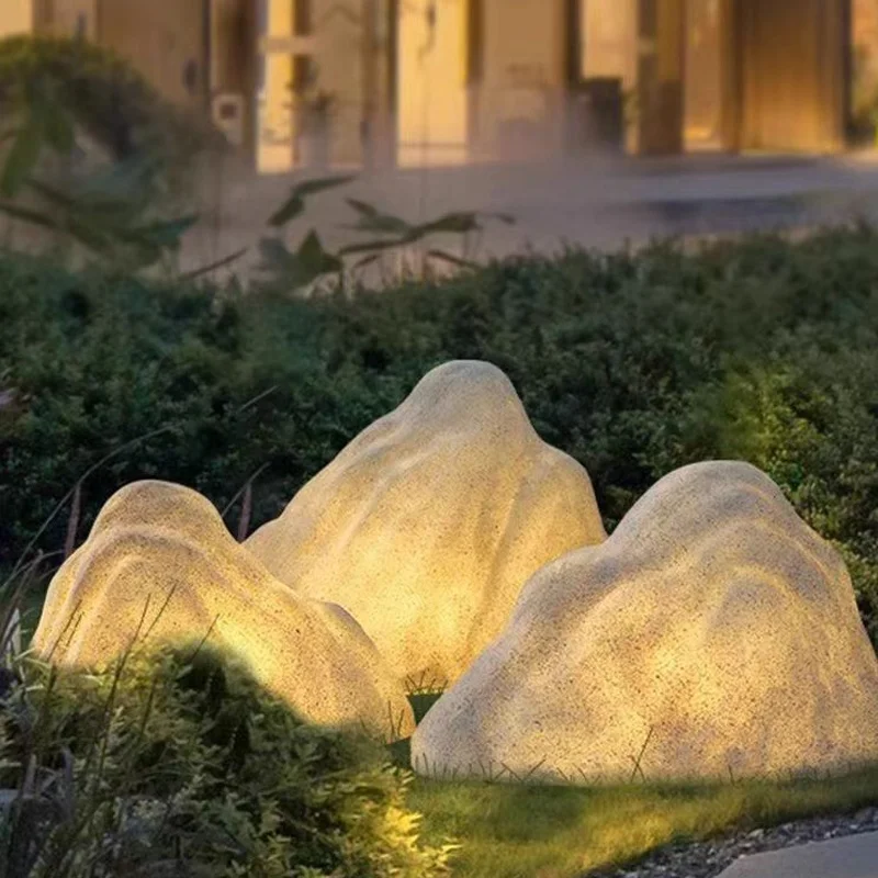 Good stuff High-quality solar garden decorative landscape light outdoor simulation stone light waterproof night light