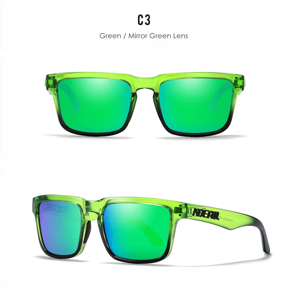 2025 Kdeam Polarisierte Sonnenbrille für Herren und Damen, Modische Unisex-Marke, Trendige Outdoor-Brille für Paare mit Roten Spiegelgläsern