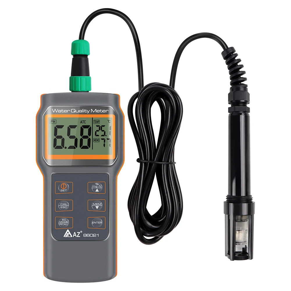 

AZ86021 Dissolved Oxygen Detector High Precision Aquaculture Oxygen Test Meter Multi-function Water Quality Tester