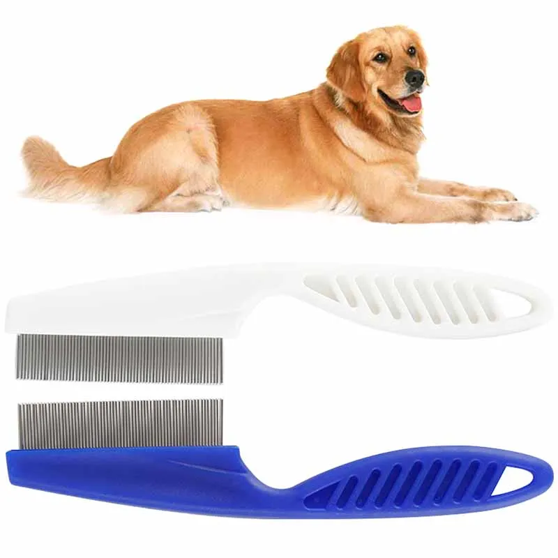 Pet Flea Tick Remover Dog Cat MultiColor Stainless Steel Comfort Hair Grooming Comb Protect Flea Lice Removal Hair Cleaner Comb