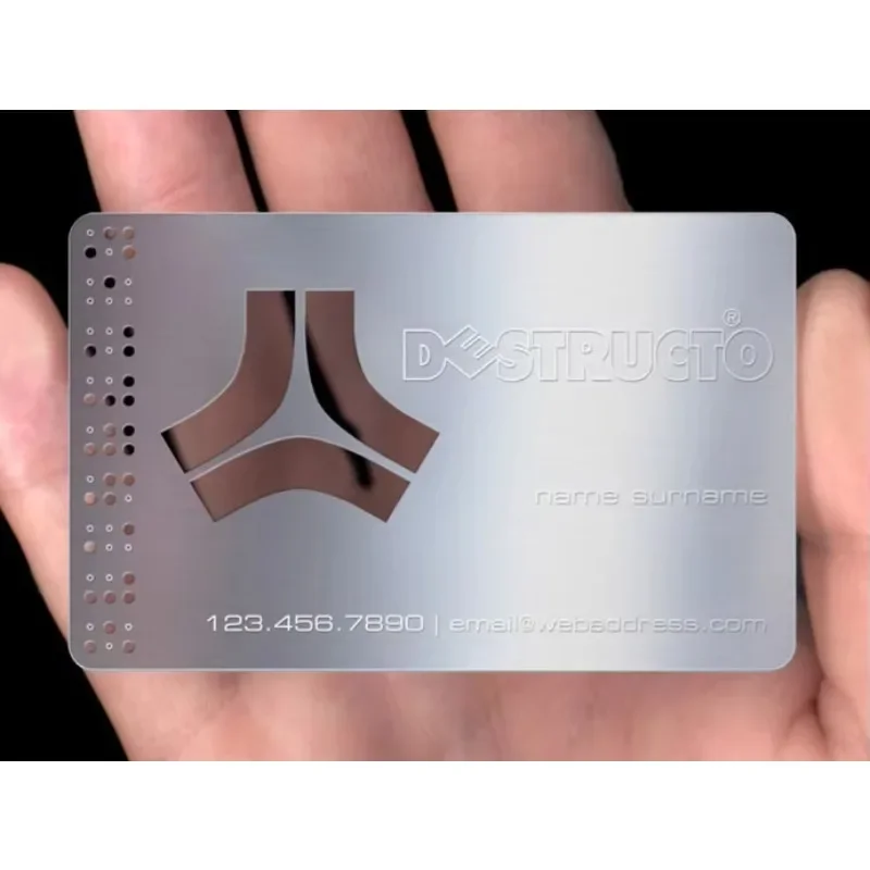 الشركة المصنعة المخصصة طباعة الفولاذ المقاوم للصدأ بطاقة الأعمال قطع الليزر معدن أسود تصميم الأزهار شخصية مصقول