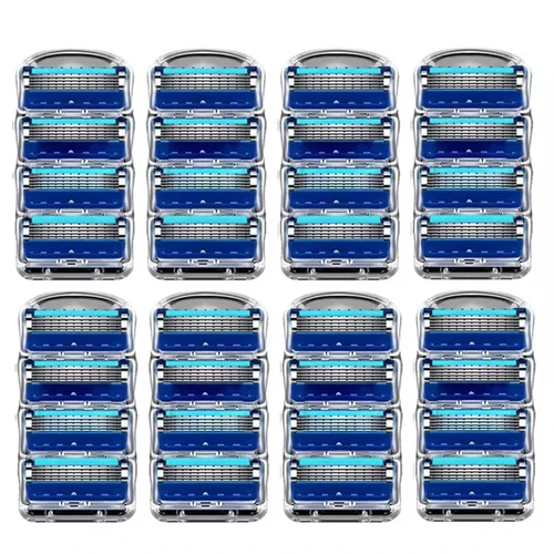 Imagen 2 del producto Maquinilla de afeitar Manual para hombres, cuchillas de cinco capas, cuchillas de afeitar de acero inoxidable para hombres, traje para Fusion5