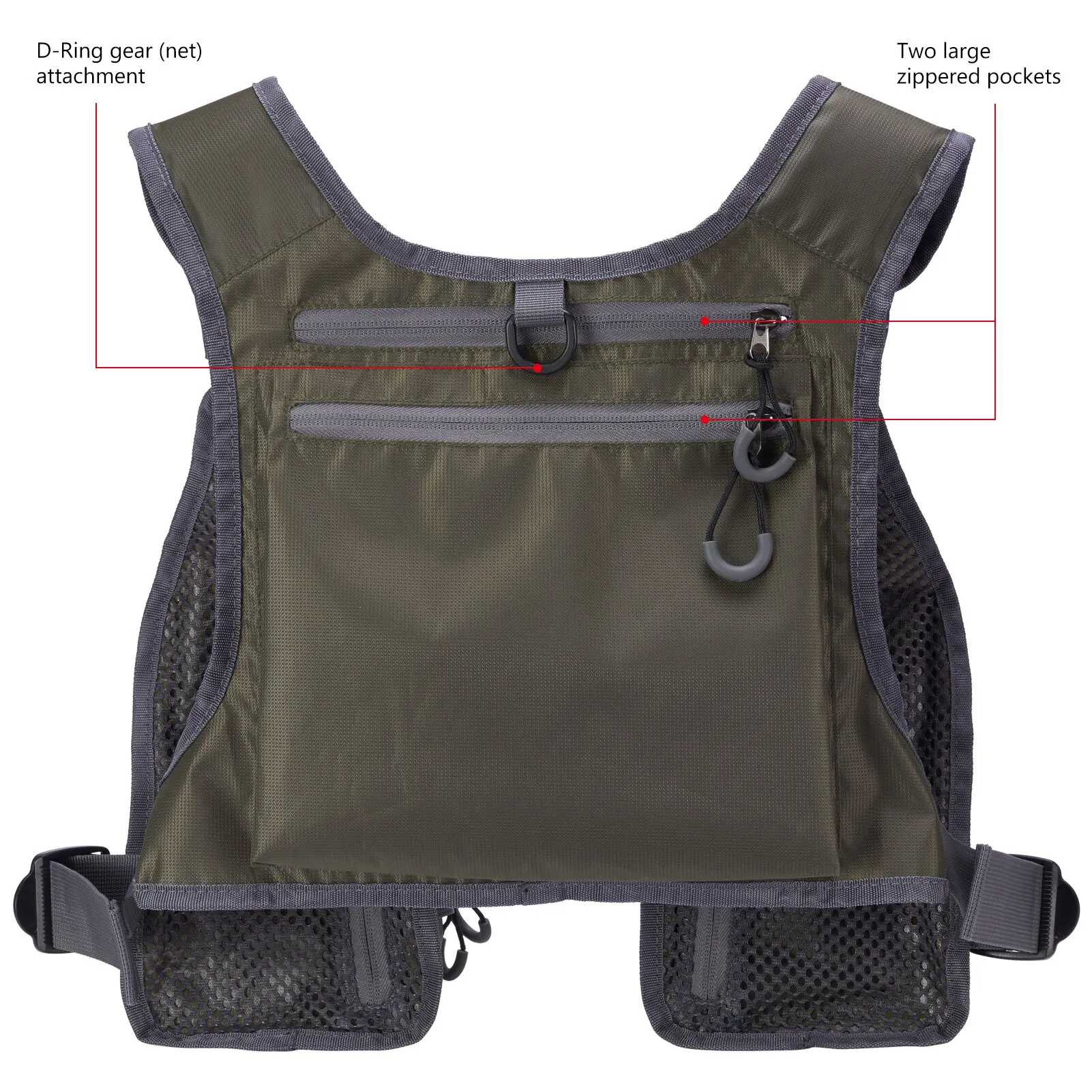 Bassdash FV08 Ultra Lightweight Fly Fishing Vest for Men and Women Portable Chest Pack One Size Fits Most