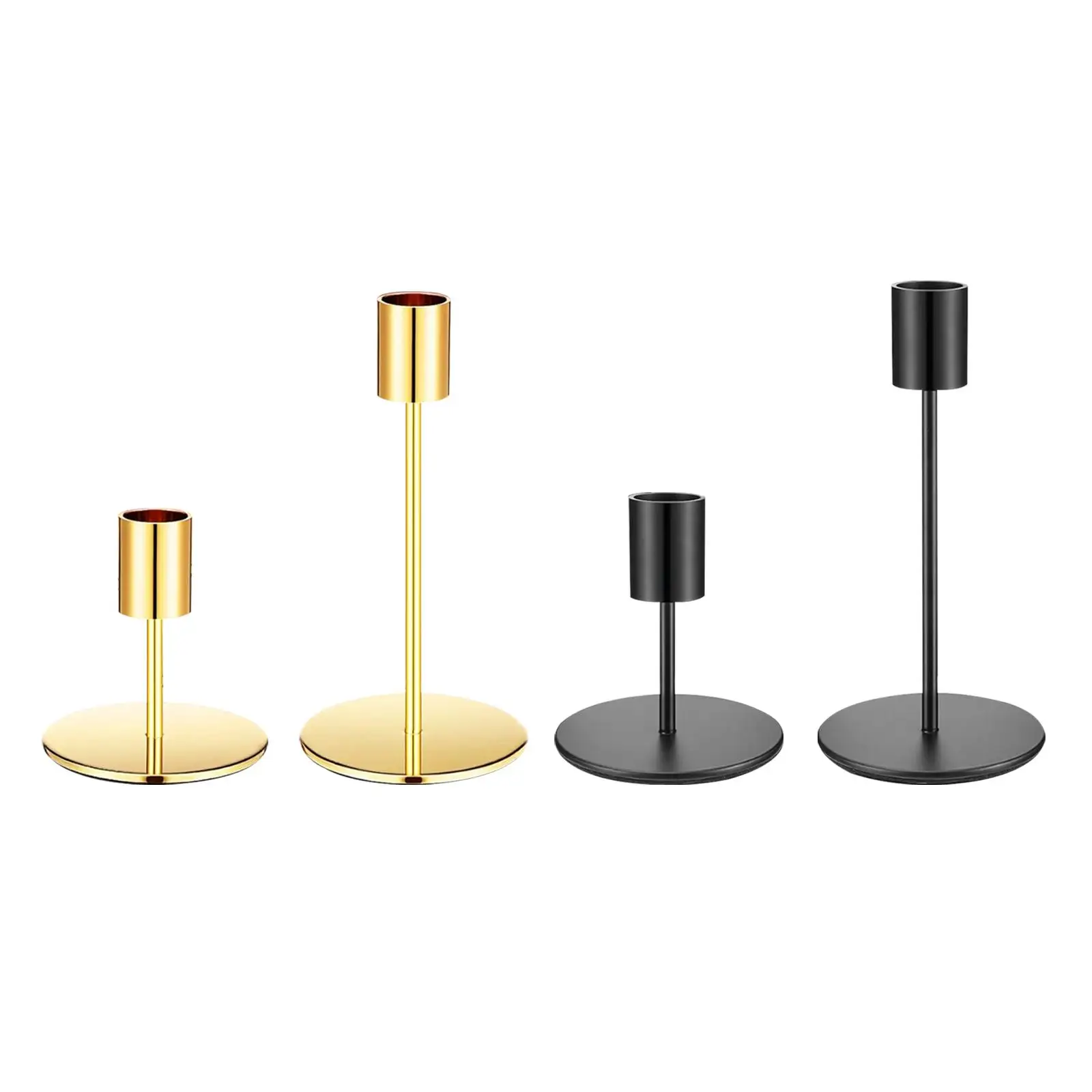 2 pièces ci-après porte-bougeoirs coniques, métal rétro simple et robuste pour salon, mariage, salle à manger, décoration d'intérieur