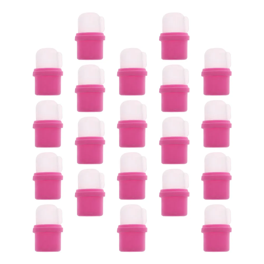 20 قطعة نقع قبالة قبعات قابلة لإعادة الاستخدام مزيل الأظافر يغطي مريحة صالح للعناية بالأظافر اليومية مانيكير توريد عدة المنزلية نقع قبالة قبعات #2