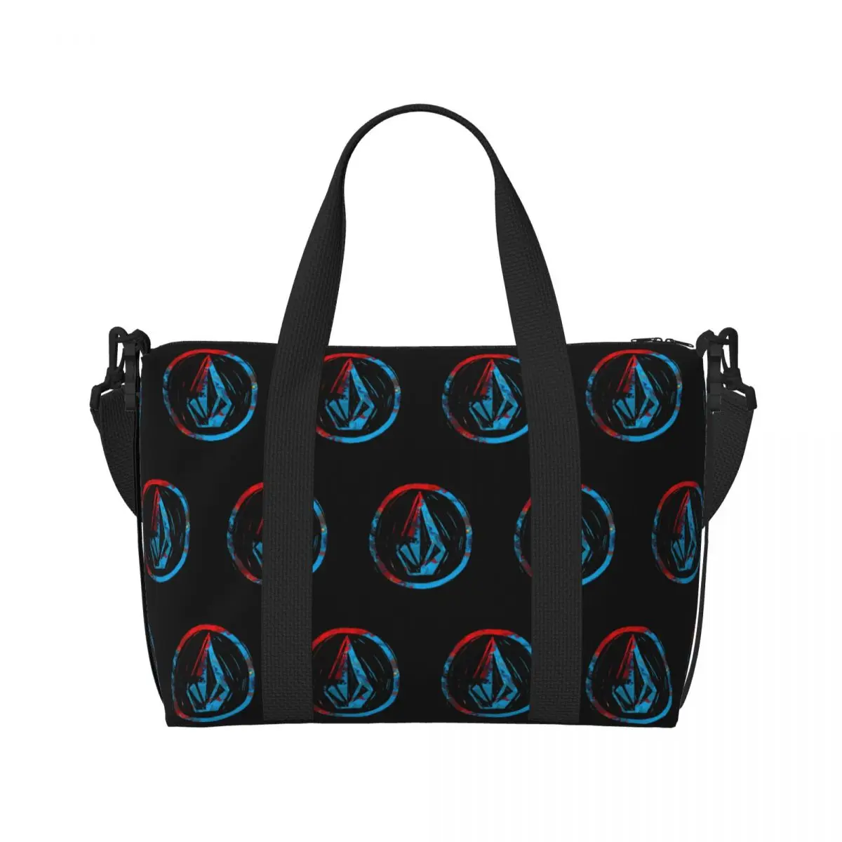 Custom Volcoms Logo Tote Bag for Women Large Capacity Gym Beach Travel Bags
