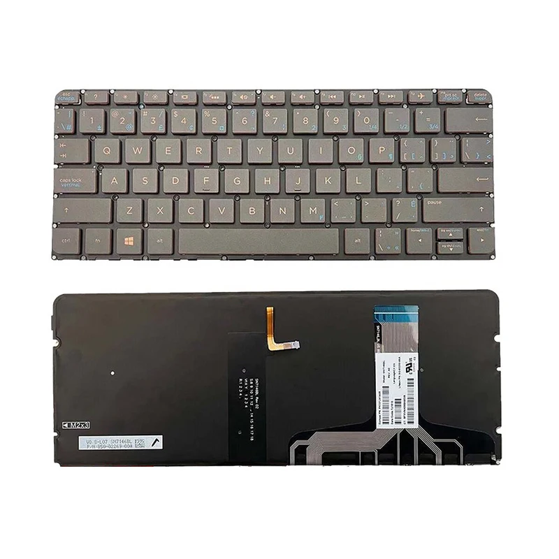 pp For HP Spectre 13-v 13-v116TU 117TU Laptop Backlit Keyboard Brown/ Silver