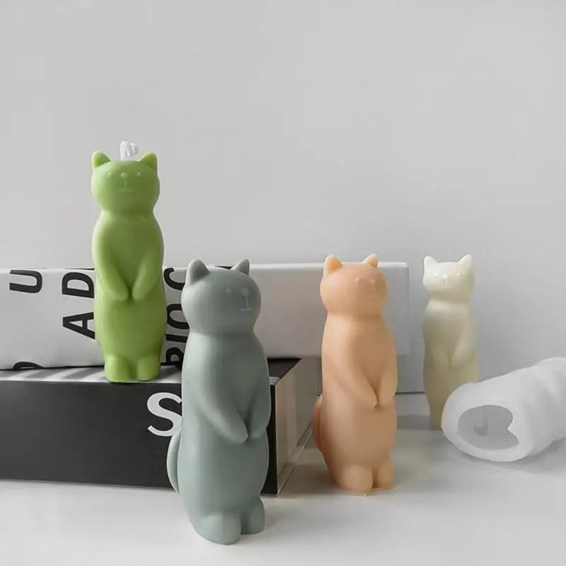 

Cat Mold For Resin Cute Wax Epoxy Resin Molds Cat Mould For Soapbar & Animal Aromatherapy Candle Making Handmade Mould Creative