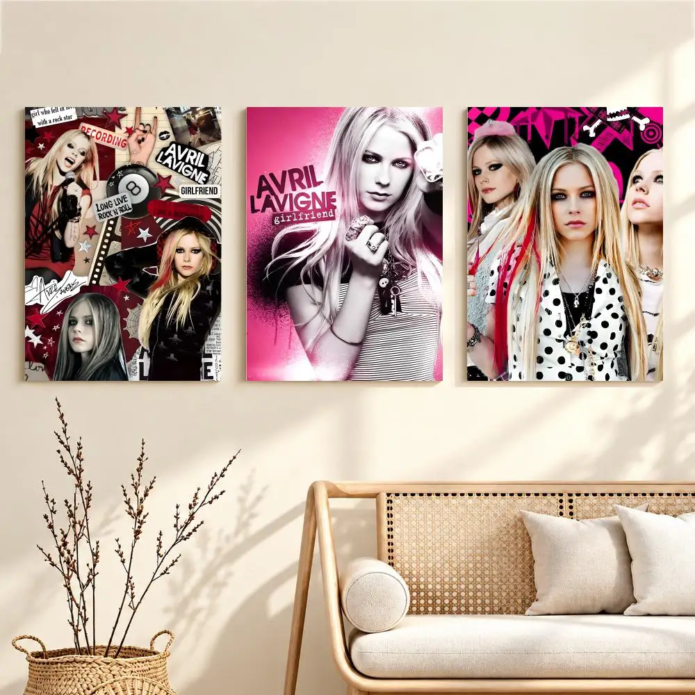 Punk Pop Legend A-Avril Lavigne Poster Artwork Self Adhesive Indoor Wall Hanging Room Decor Gift