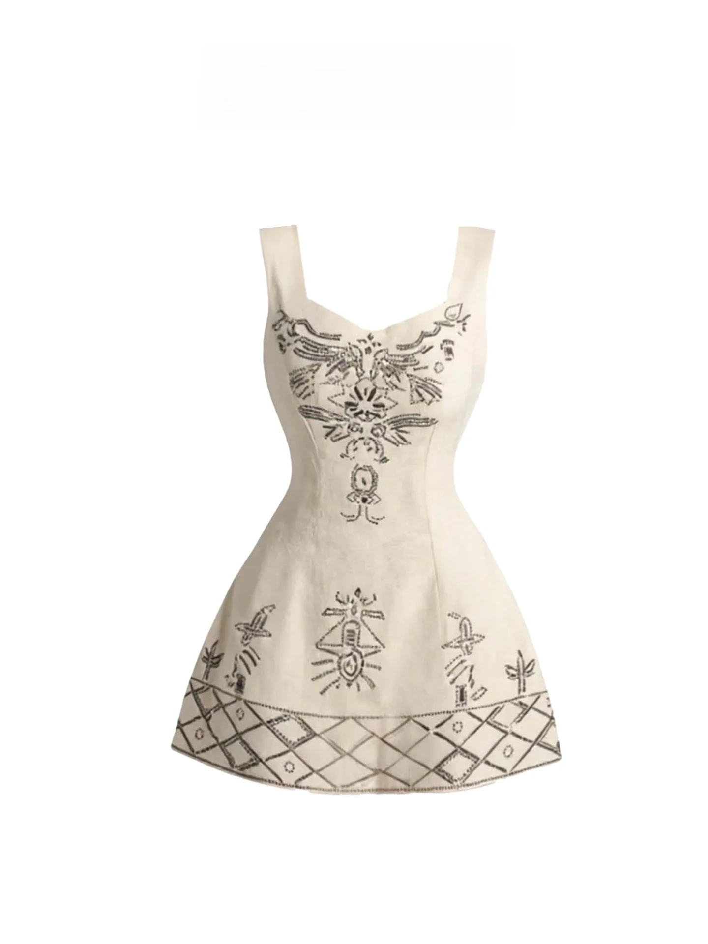 

Женская юбка трапециевидной формы с тяжелой вышивкой и квадратным ремешком Dr, ранняя осень, с застежкой на талии Dr