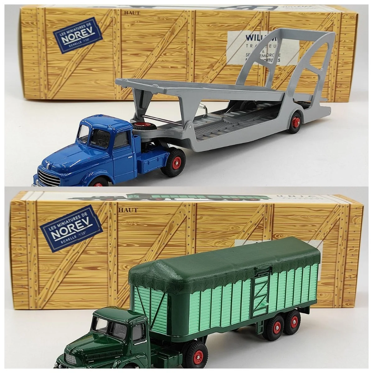 

Модель грузовика UNIC для перевозки скота, масштаб 1:55, литая под давлением, из сплава, NOREV