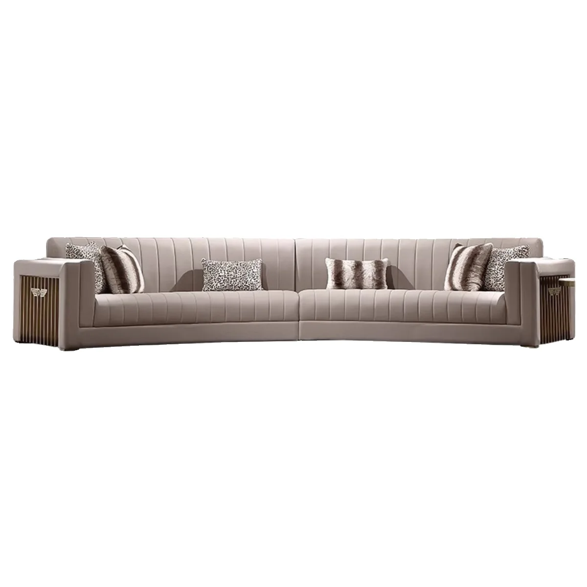 -For Light Luxury High-End L-Shape Microfiber Leather Sofa Set Frosted Slipcovered Living Room Furniture&