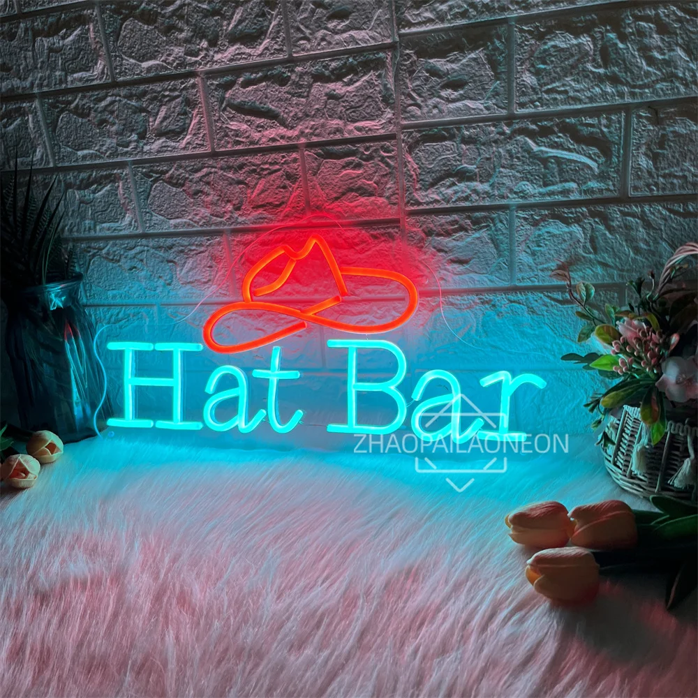 

Шляпа Бар Неоновая Светодиодная Вывеска Художественная Настенная Садовая Открытая Бар Паб Декор Светодиодные Неоновые Светильники Дом Спальня Бар Ресторан Украшения Вывески