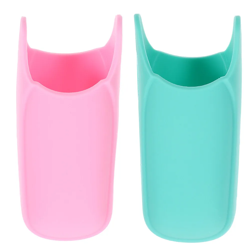 2Pcs Heat Resistant Silicone Hair Tool Cover Curling Iron Sleeve Non-Slip Travel Case for Hot Styling Tools Home Salon