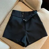Femmes Shorts Mooyufon noir Shorts femmes Harajuku élégance taille haute Shorts une ligne mince décontracté fille chaude pantalon droit Sexy 4