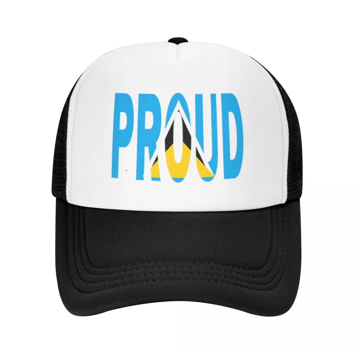 

St Lucia Flag in The Word Proud - Saint Lucia - Soca Mode Baseball Cap funny hat Beach New In Hat Men's Luxury Women's