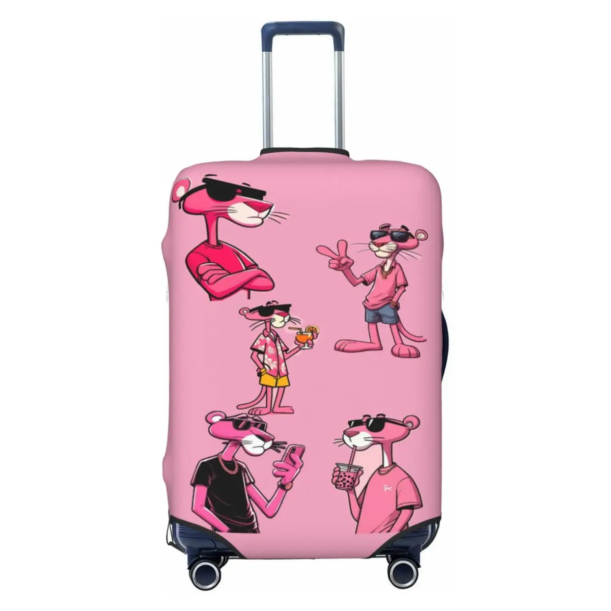 

Custom P-Panthers Cartoon Travel Luggage Cover Elastic Suitcase Cover Protector Fit 18-32 Inch