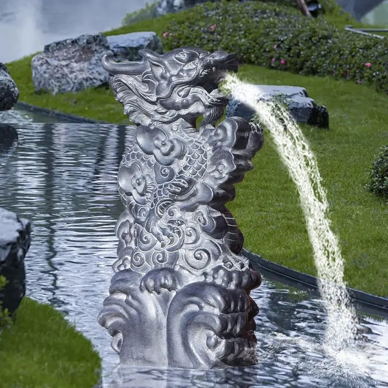 

Sprinkler faucet carved pool ornament bluestone courtyard landscape decoration garden