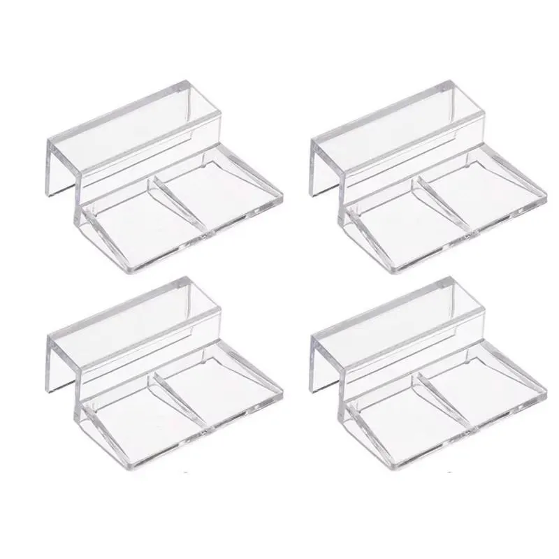 4pcs/bag Fish Aquarium Fish Tank Acrylic Clips Glass Cover Support Holders 6/8/10/12mm