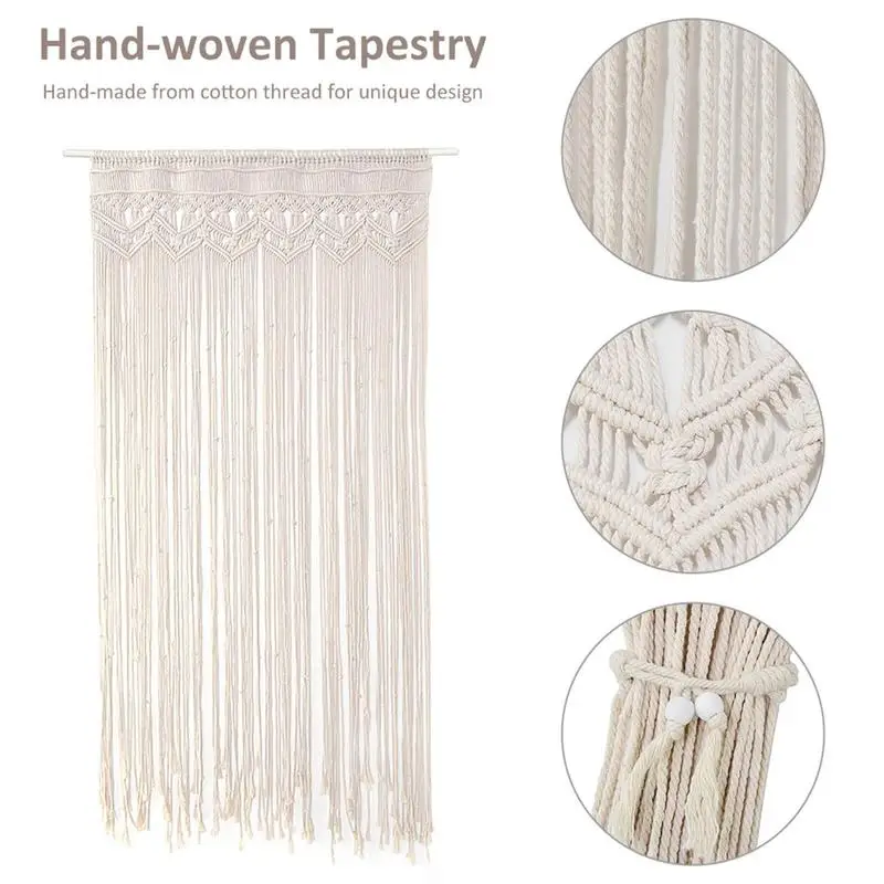 

Handwoven Door Curtain Tapestry Wall Hangings Woven Tapestry Bohemian Window Curtains Wedding Background Home Decoration