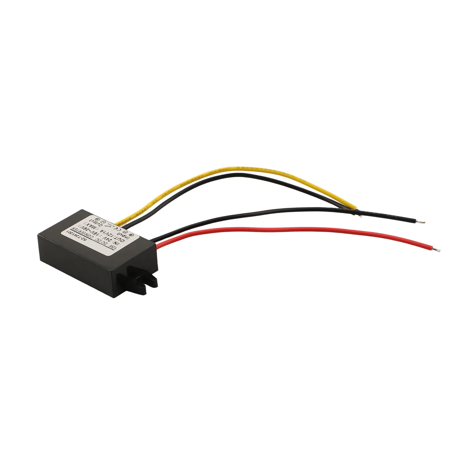 12W 12V Output DC-DC Step-down Converter Accepts 17V-72V Input for Scooters Trucks Golf Carts Monitoring Lighting