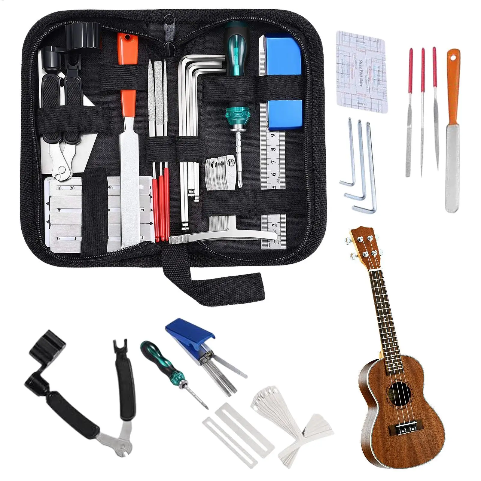 

Guitar Repair Kit Electric Guitar Maintenance Kit Set of 25 Musical Instruments Repair Tools for Studio Performance Home Travel