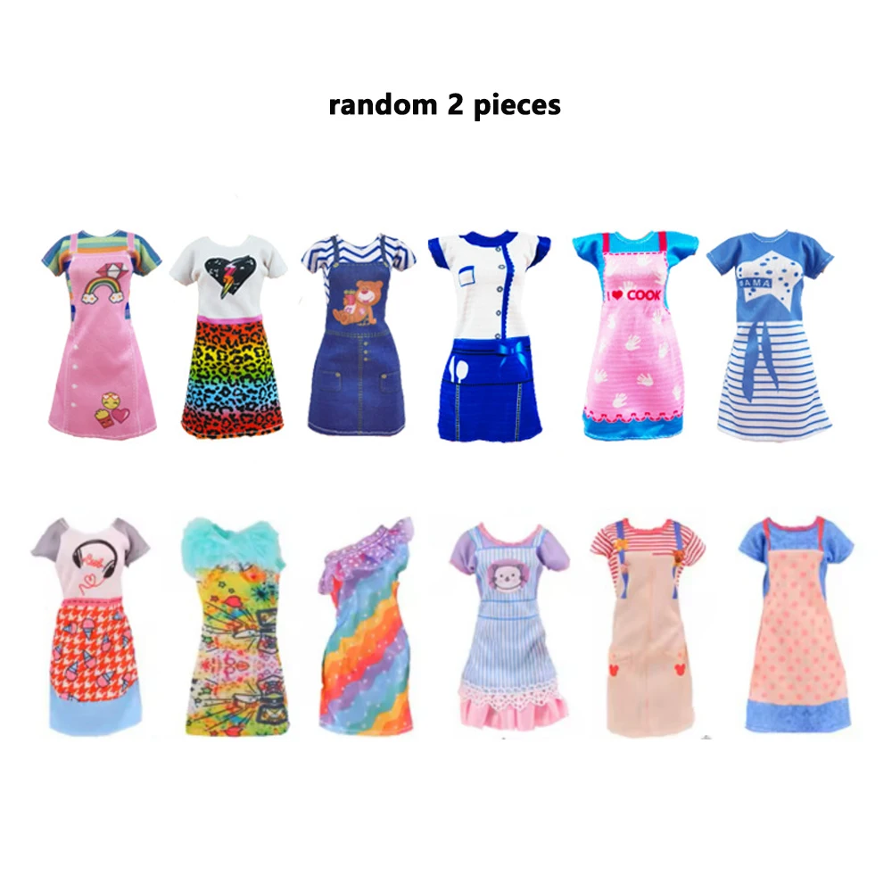 45 Item/Set Doll Accessories=5*Doll Clothes Dress+40*Doll Accessories Shoes Boots Necklaces Glasses Hangers etc For 11.5'' Dolls