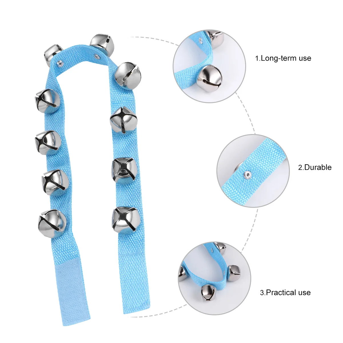 1pc Tape Taille Bel Glad Langdurig Dans Percussie-instrument Voor Vroeg Onderwijs Polsbel Baby