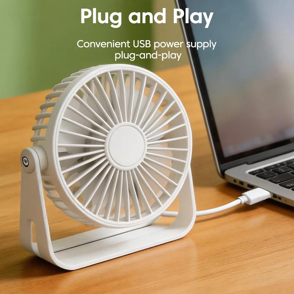 Desk Fan Portable Mini USB Rechargeable Fan Ultra Quiet Suitable For Home Desk Office Student Dormitory Computer Summer image 2