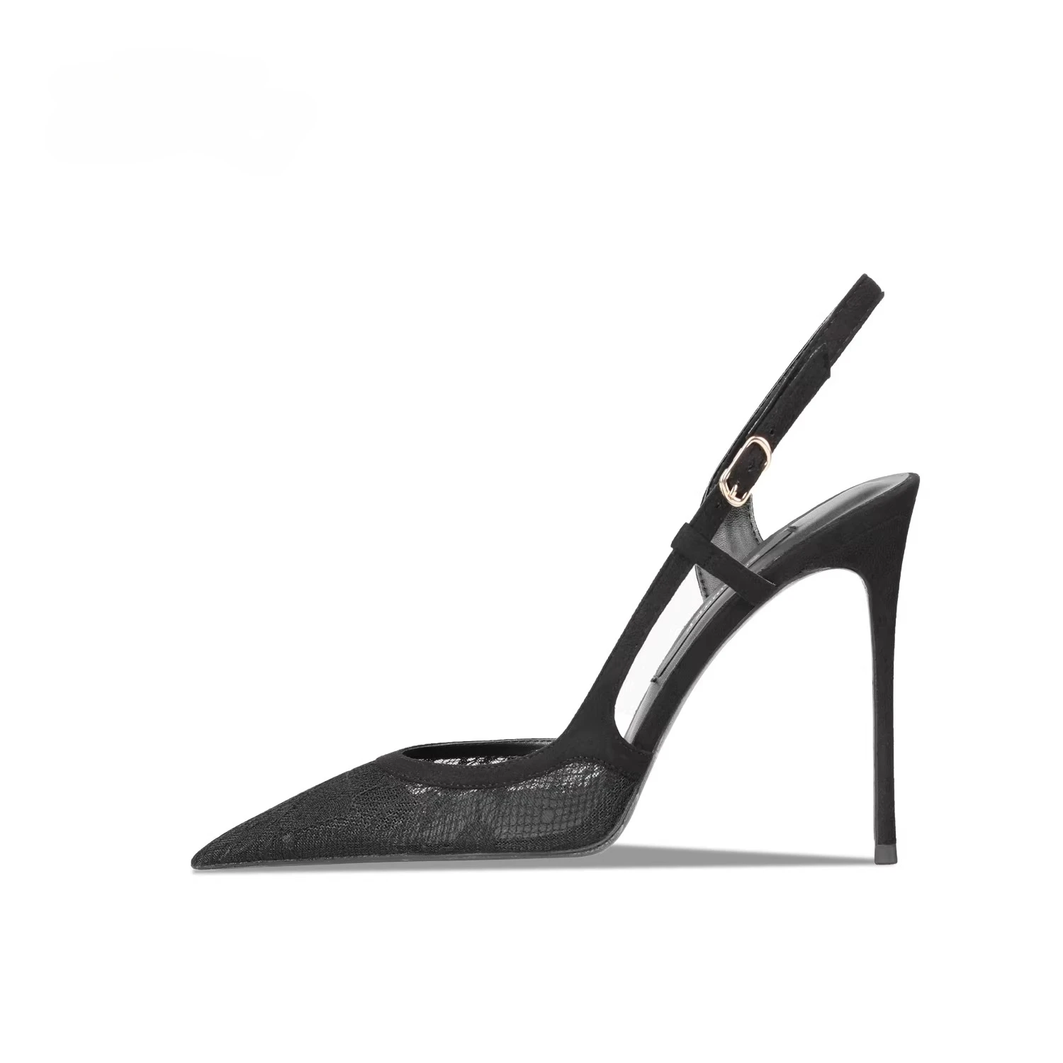 Lace Bag Head Back Strap Sandals Women's 2026 New Thin Heel Pointed Sexy Temperament High Heels