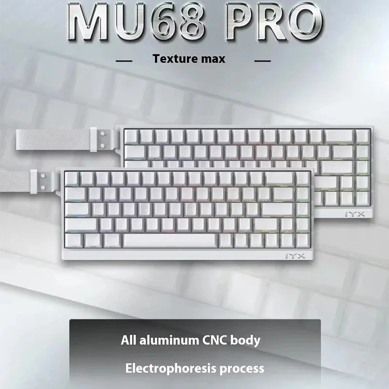 

Iyx Mu68 Pro Mechanical Keyboard Magnetic Switch 8000hz Rt0.04mm Gaming Keyboard Aluminium Alloy Wired Keyboard Customized Gift