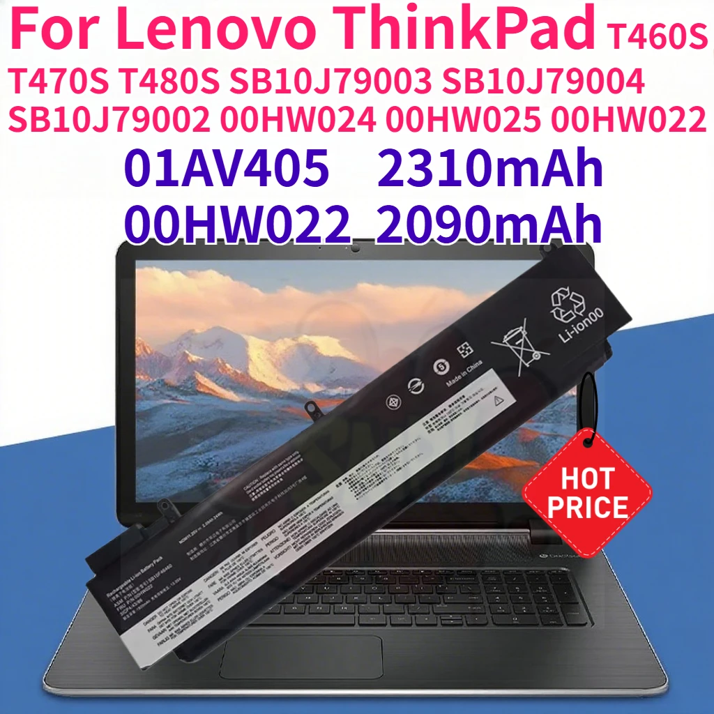 New 01AV405 00HW022 Battery for Lenovo ThinkPad T460S T470S Series 01AV406 00HW022 00HW024 00HW025 00HW038 SB10J79002 SB10K97605