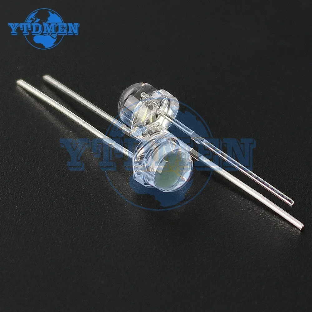 50-200Pcs 5mm Super Bright Straw Hat LED Diode Kit Blue Green Red Yellow White Light Emitting Diodes for DIY Electronic Projects