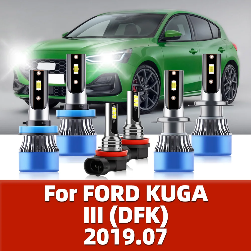 15000LM 110W Turbo Headlamp Super Bright Bulbs CSP Chip Fog Lamp 12V For FORD KUGA III (DFK) 2019.07 to 2020 2021 2022 2023 2024