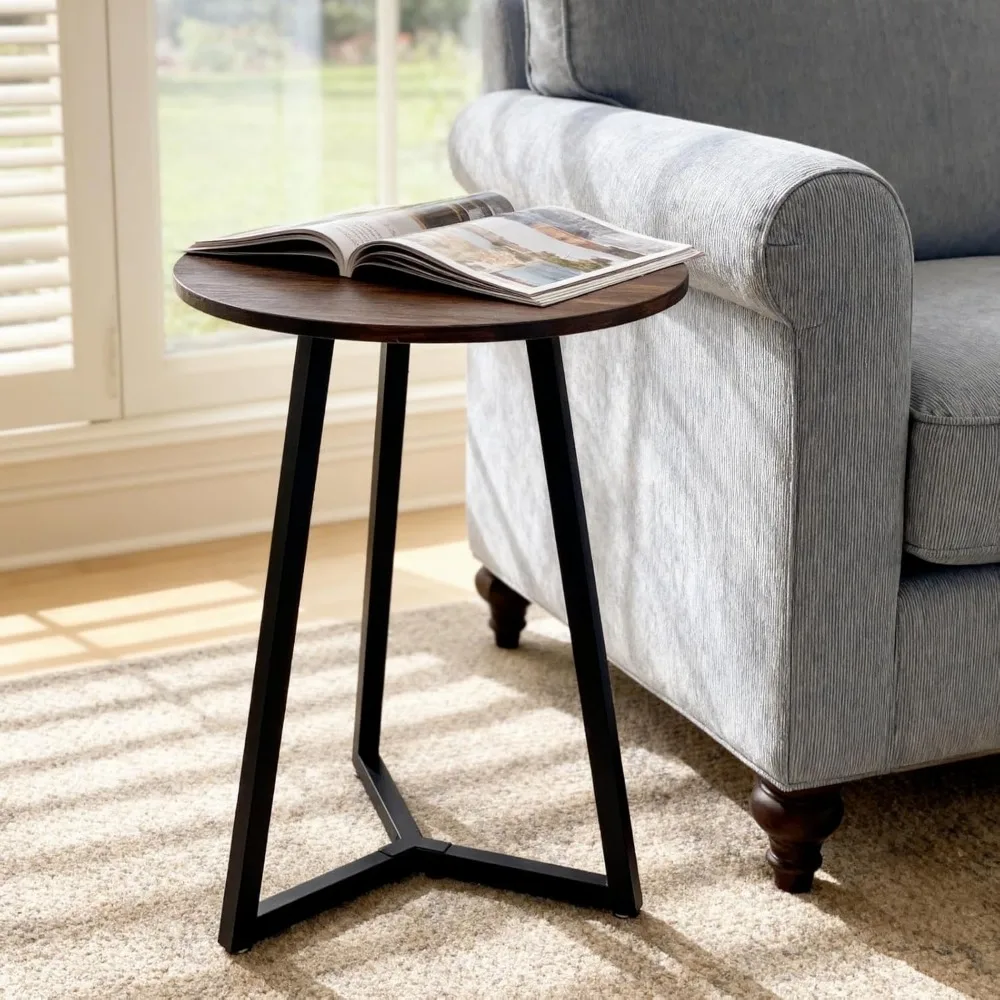 Patas de mesa redondas de metal de hierro negro de 28 pulgadas para mesas de centro, patas de muebles de comedor con base resistente