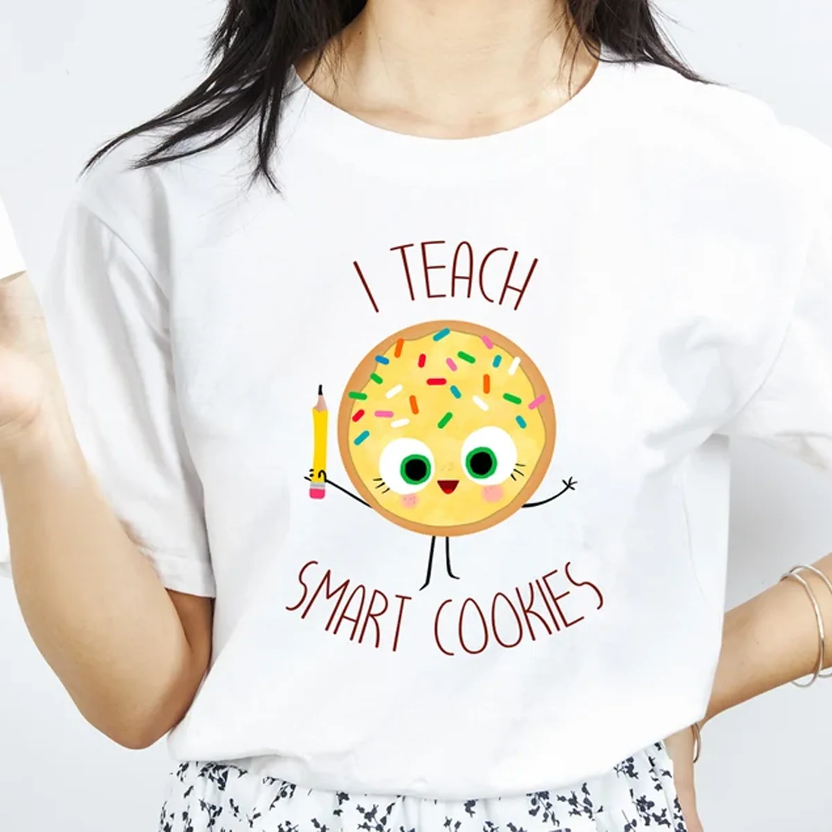 I Teach Smart Cookies Teacher Shirts For Women The Smart Cookie Summer Teacher Shirts Smart Cookie Teacher Gifts Teacher T-Shirt