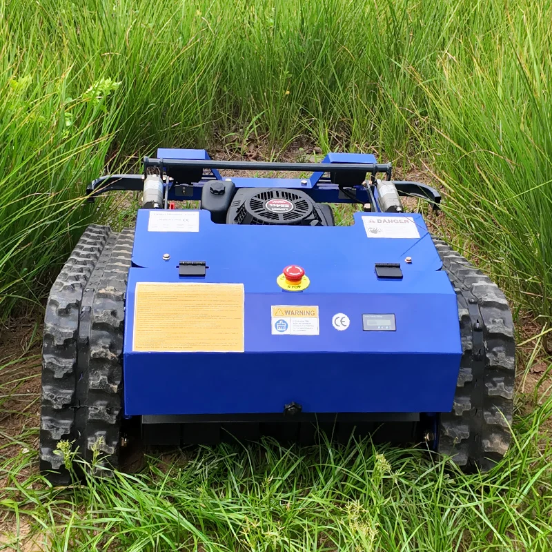 Индивидуальная садовая гусеничная газонокосилка с дистанционным управлением, газонокосилка для наклона и пустошей, небольшой робот-газонокосилка
